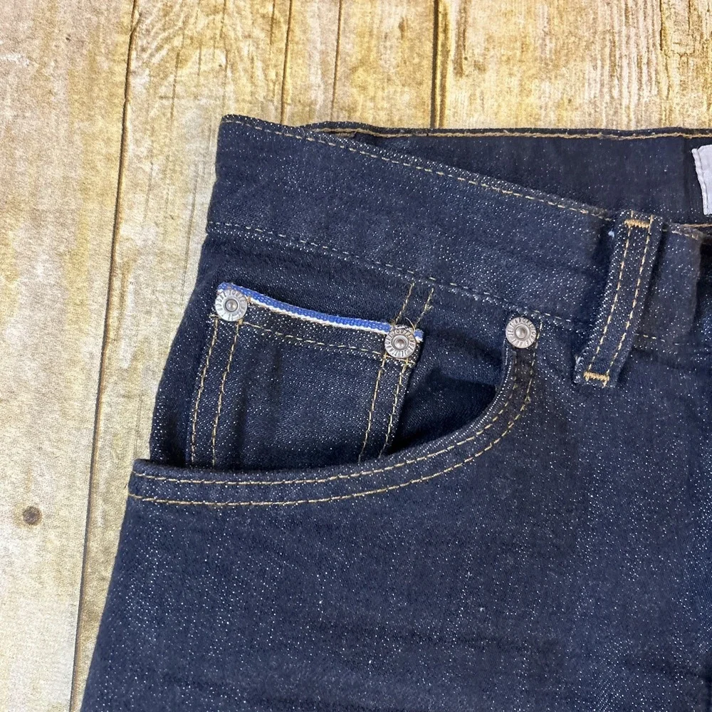 Naked Famous Max Forever Blue Stretch Selvedge Denim Jeans Size 25 (27X31)